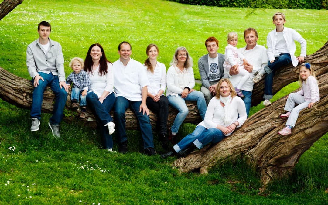 Gruppebillede/familiebillede fra Sophienholm
