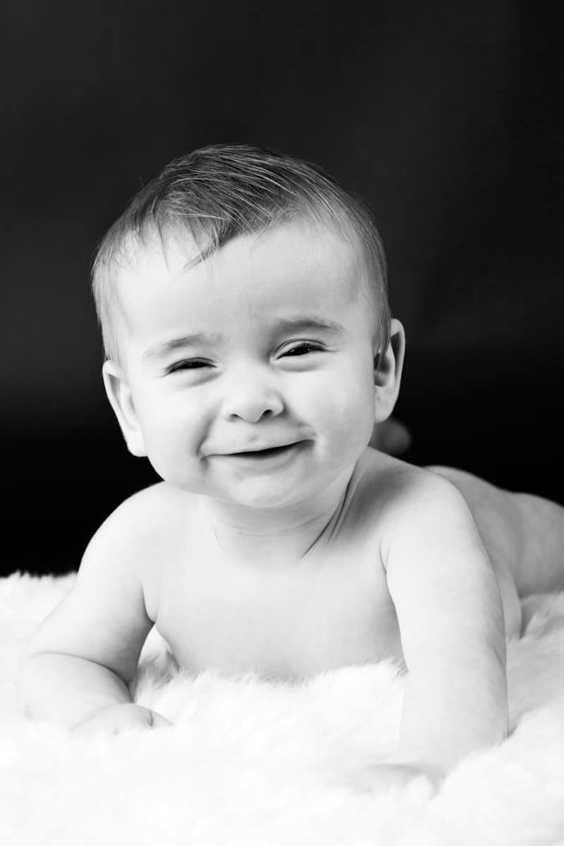 Smilende baby – Fotograf Hellerup