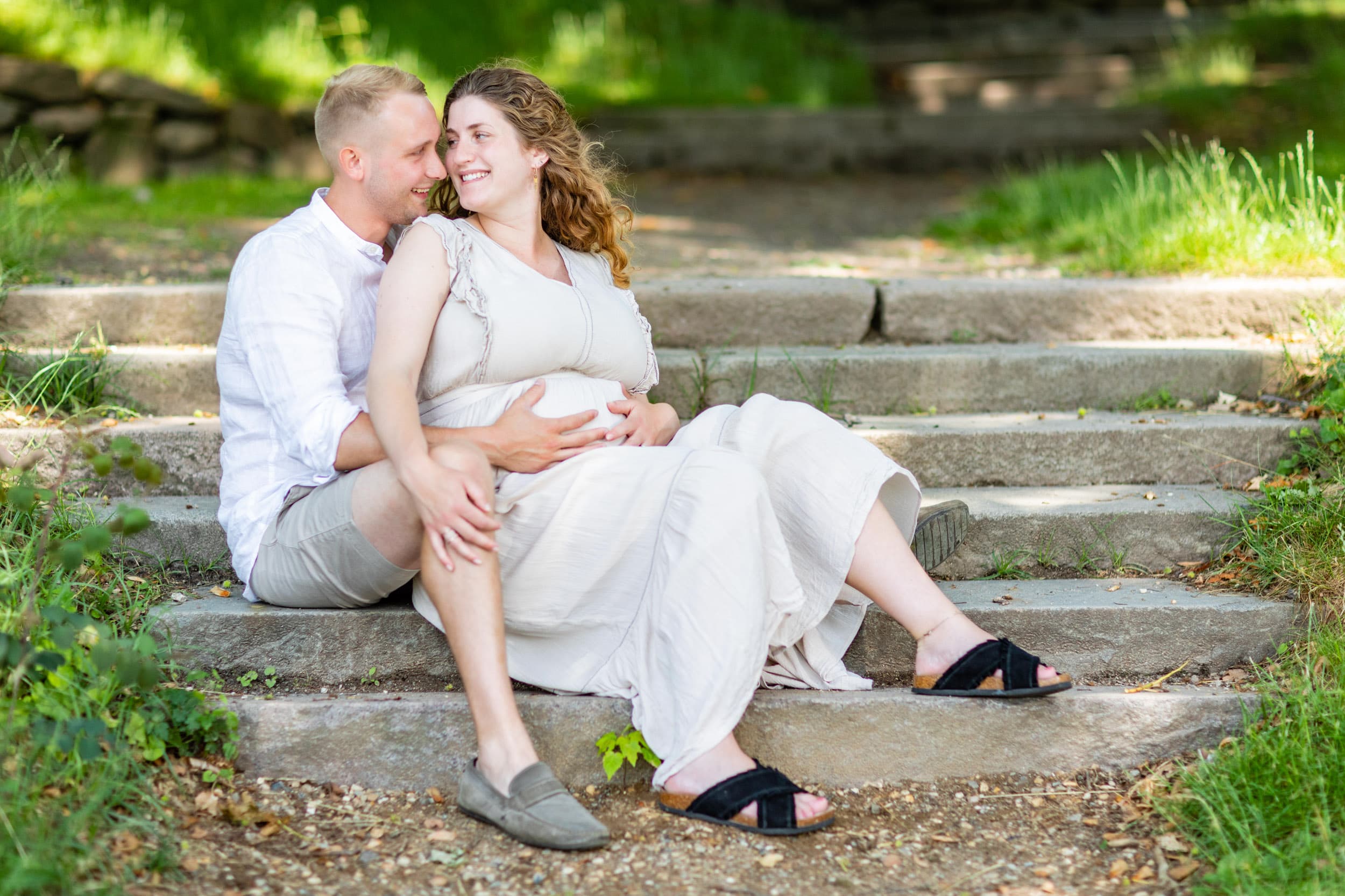 Gravid, par fotograferet ved Sophienholm